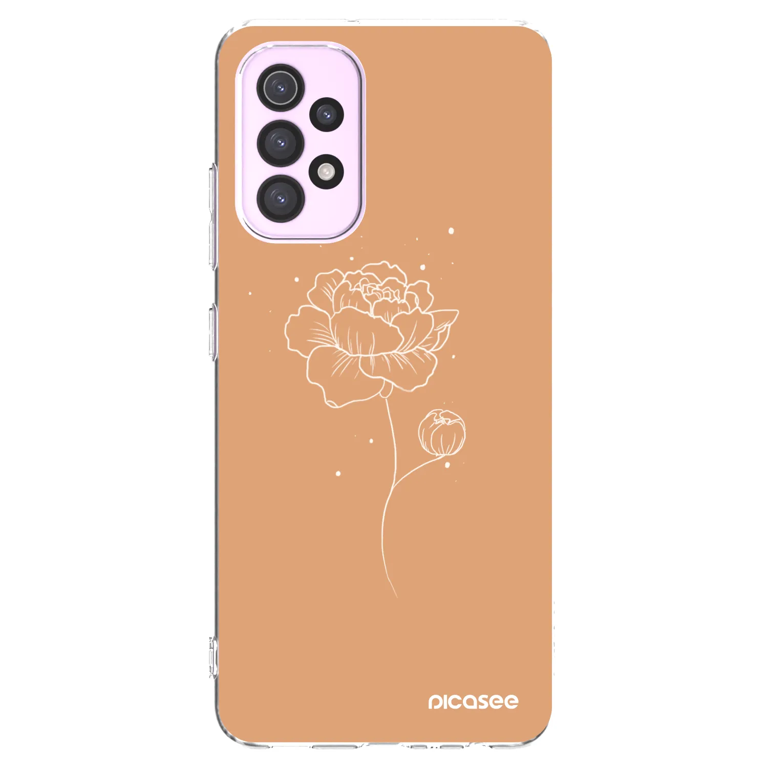 Picasee silikonový průhledný obal pro Samsung Galaxy A32 5G A326B - Peonies