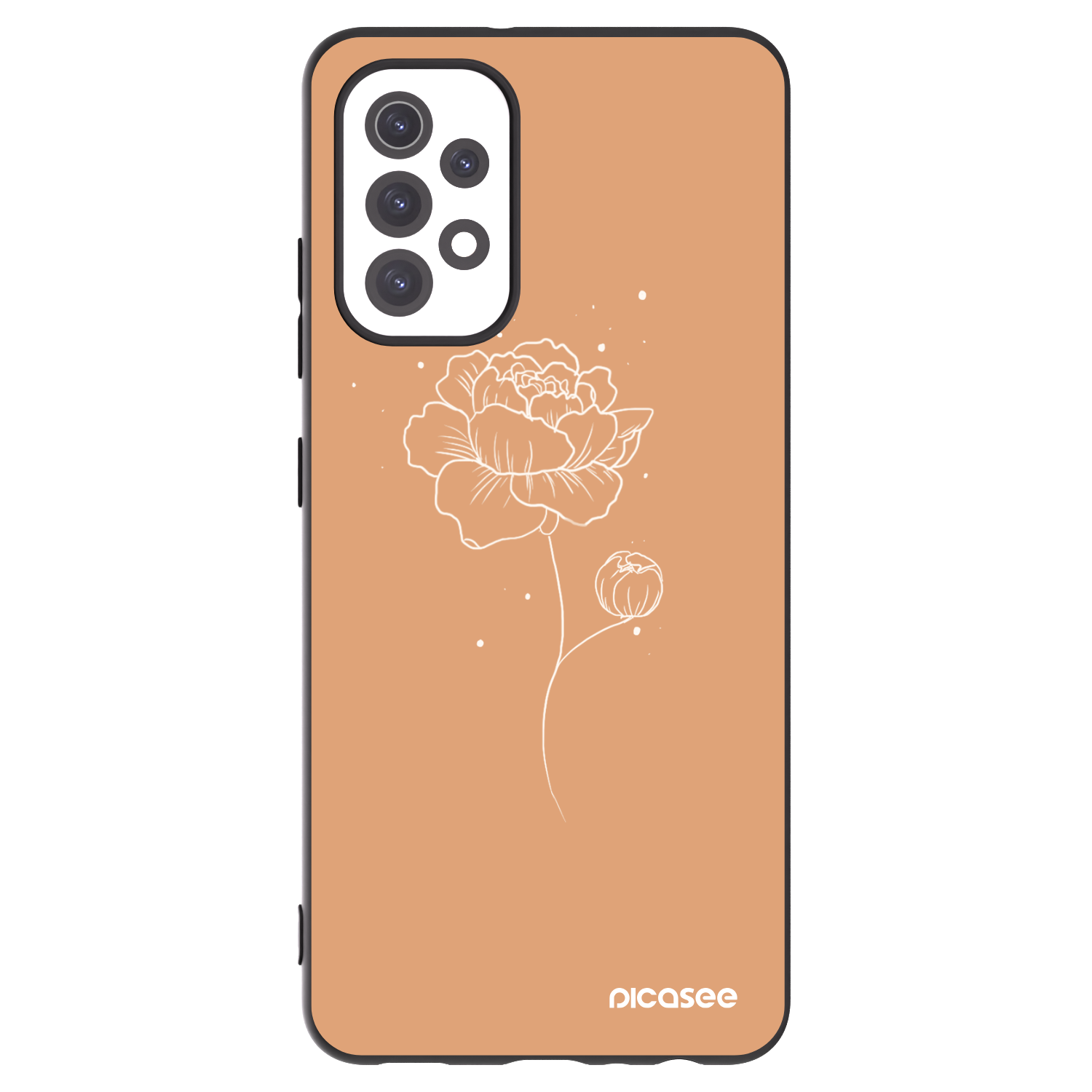 Picasee silikonový černý obal pro Samsung Galaxy A32 5G A326B - Peonies
