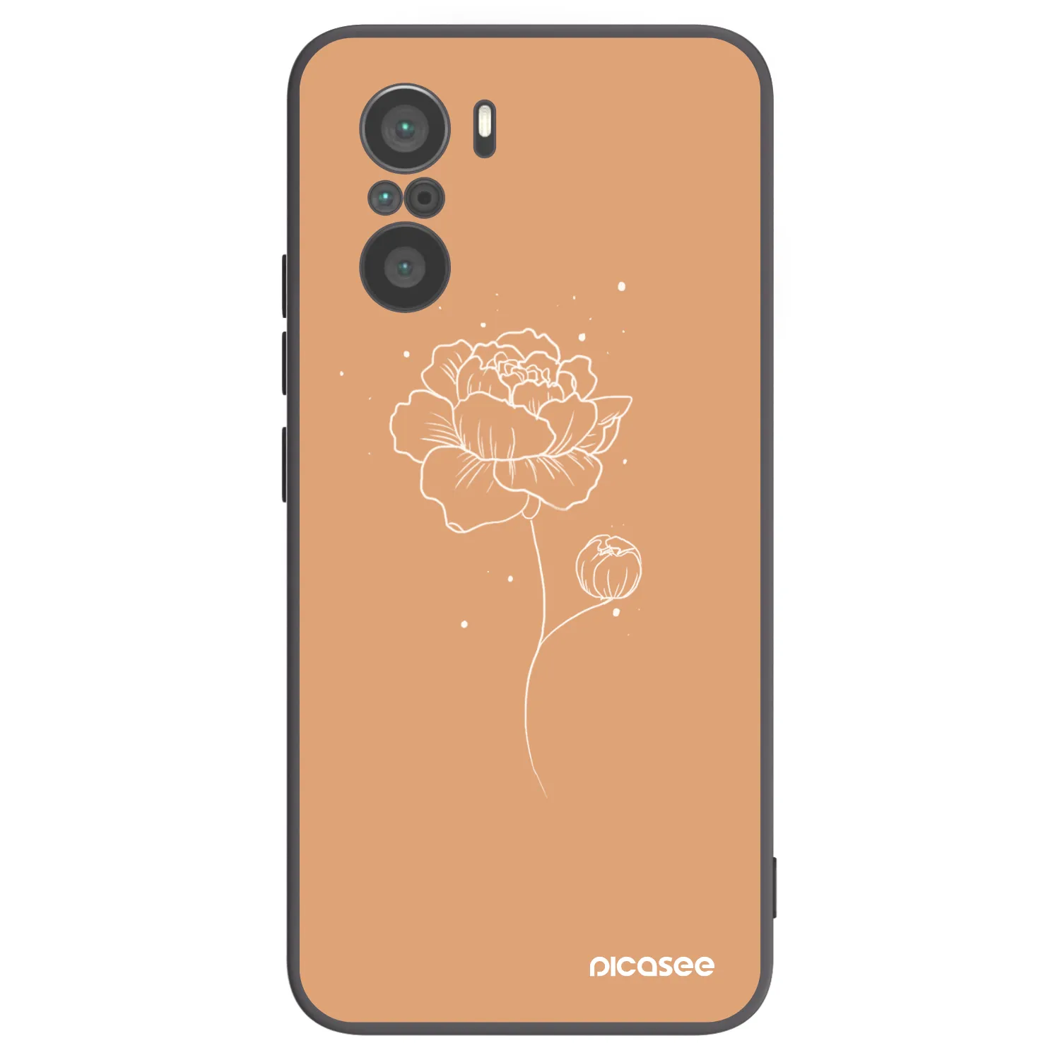 Picasee silikonový černý obal pro Xiaomi Poco F3 - Peonies