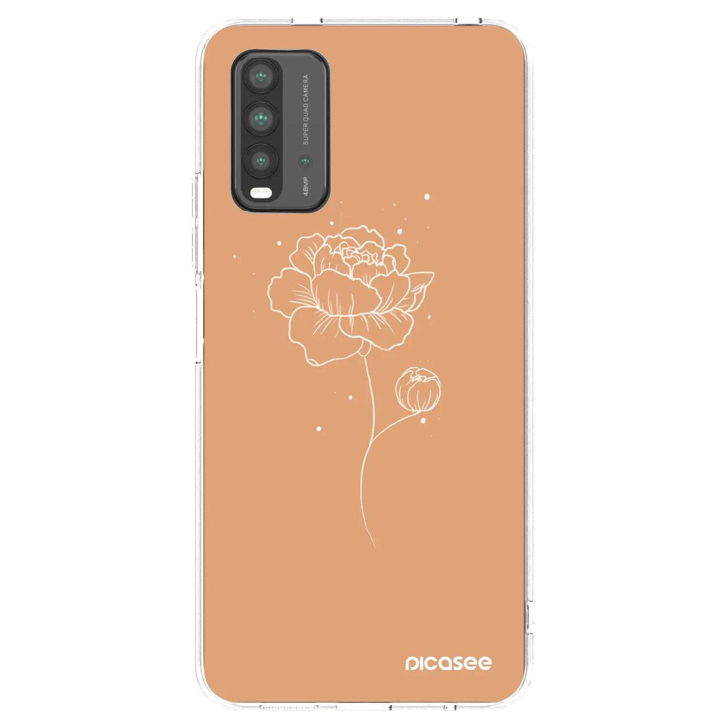 Picasee silikonový černý obal pro Xiaomi Redmi 9T - Peonies