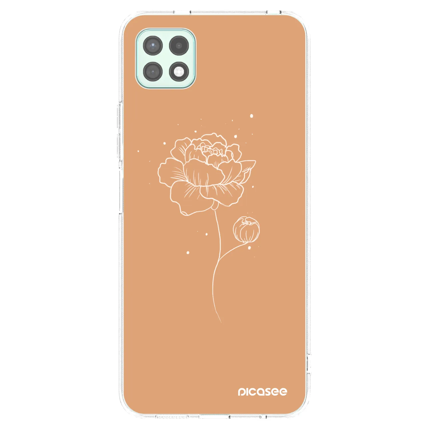 Picasee silikonový průhledný obal pro Samsung Galaxy A22 A226B 5G - Peonies