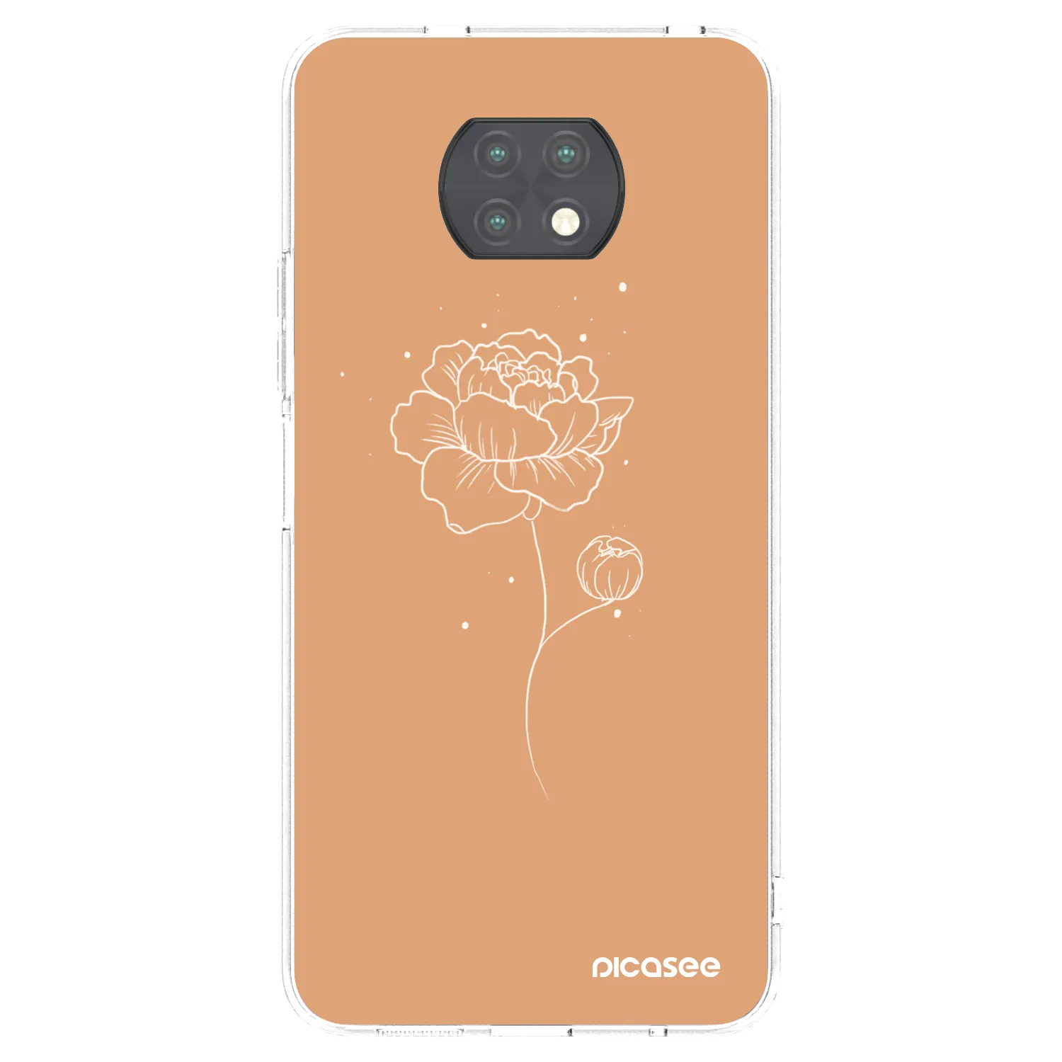 Picasee silikonový průhledný obal pro Xiaomi Redmi Note 9T - Peonies
