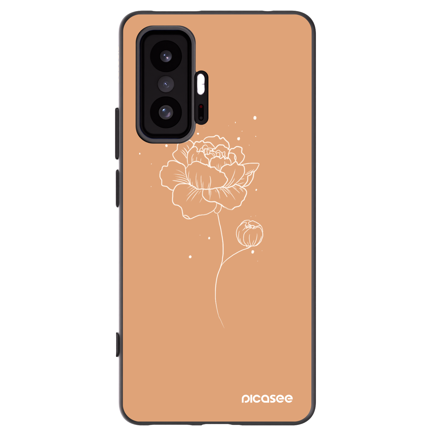 Picasee silikonový černý obal pro Xiaomi 11T - Peonies
