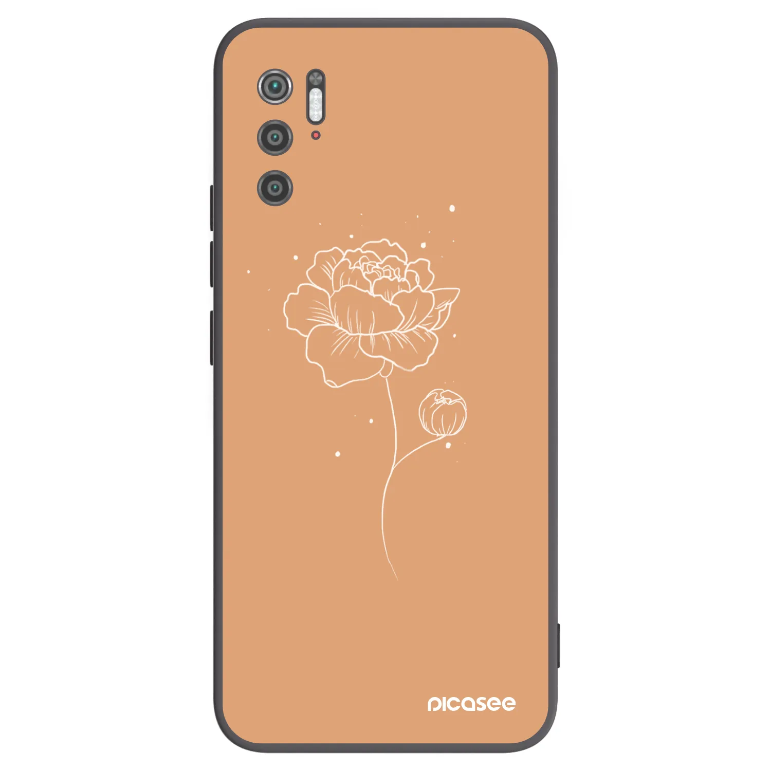 Picasee silikonový černý obal pro Xiaomi Poco M3 Pro 5G - Peonies