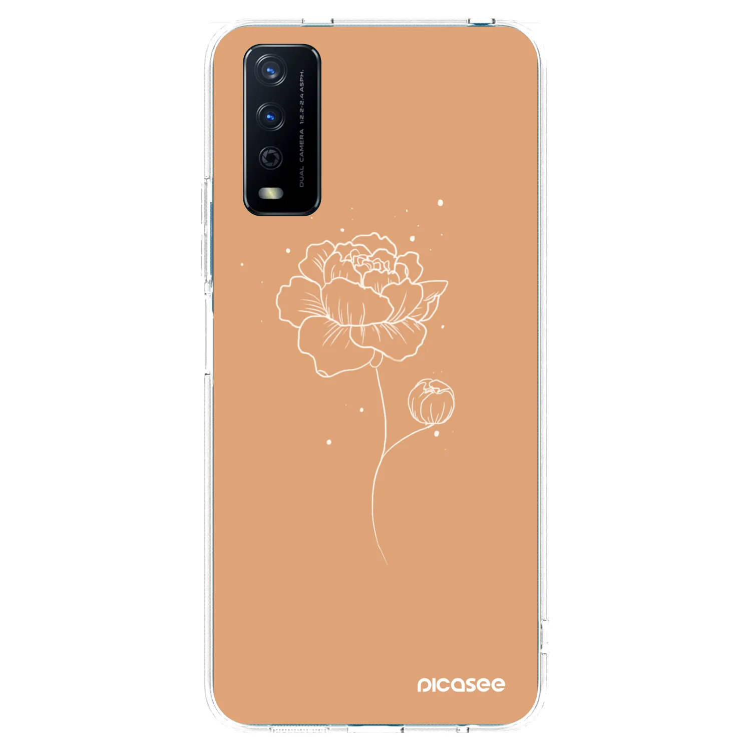 Picasee silikonový průhledný obal pro Vivo Y11s - Peonies
