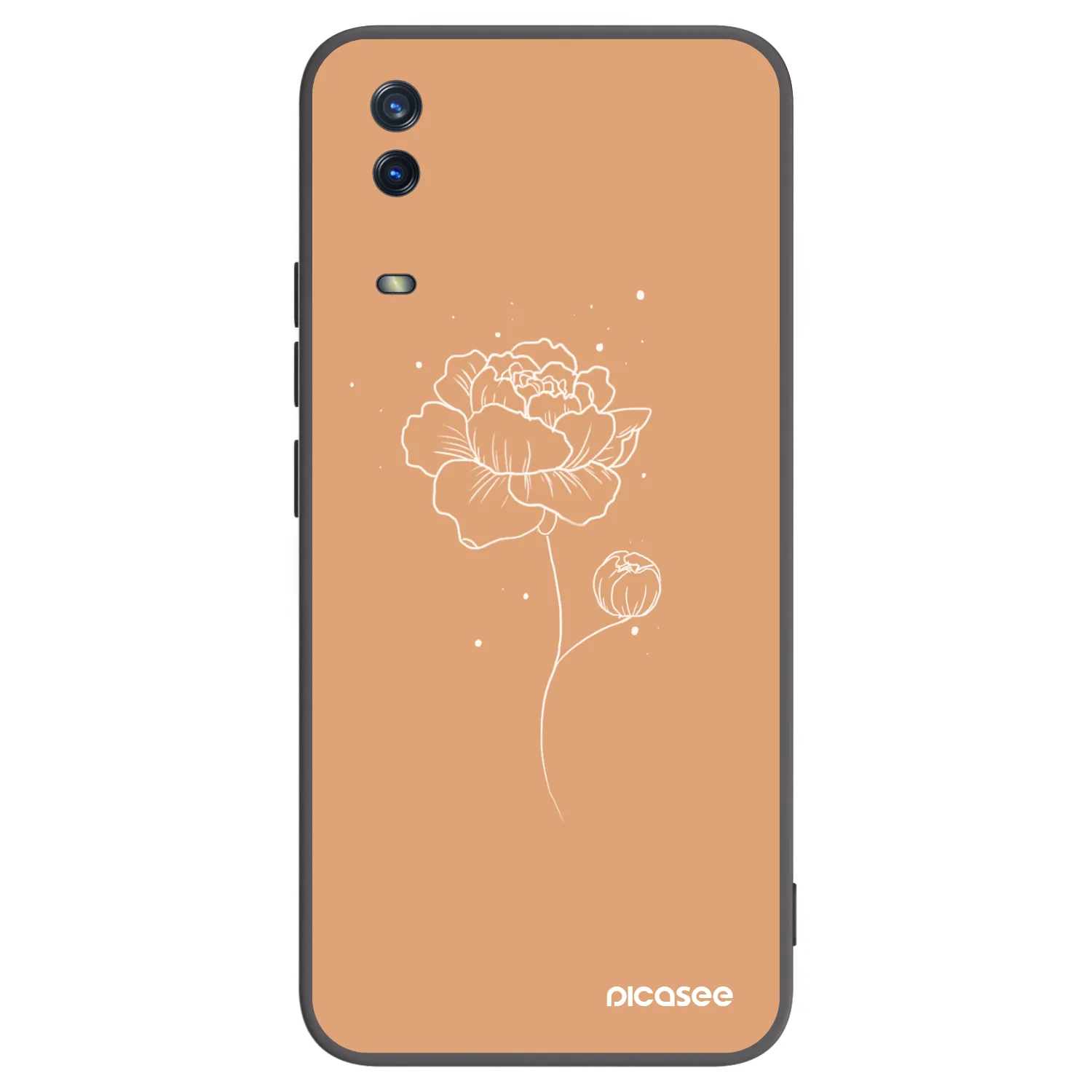 Picasee silikonový černý obal pro Vivo Y11s - Peonies