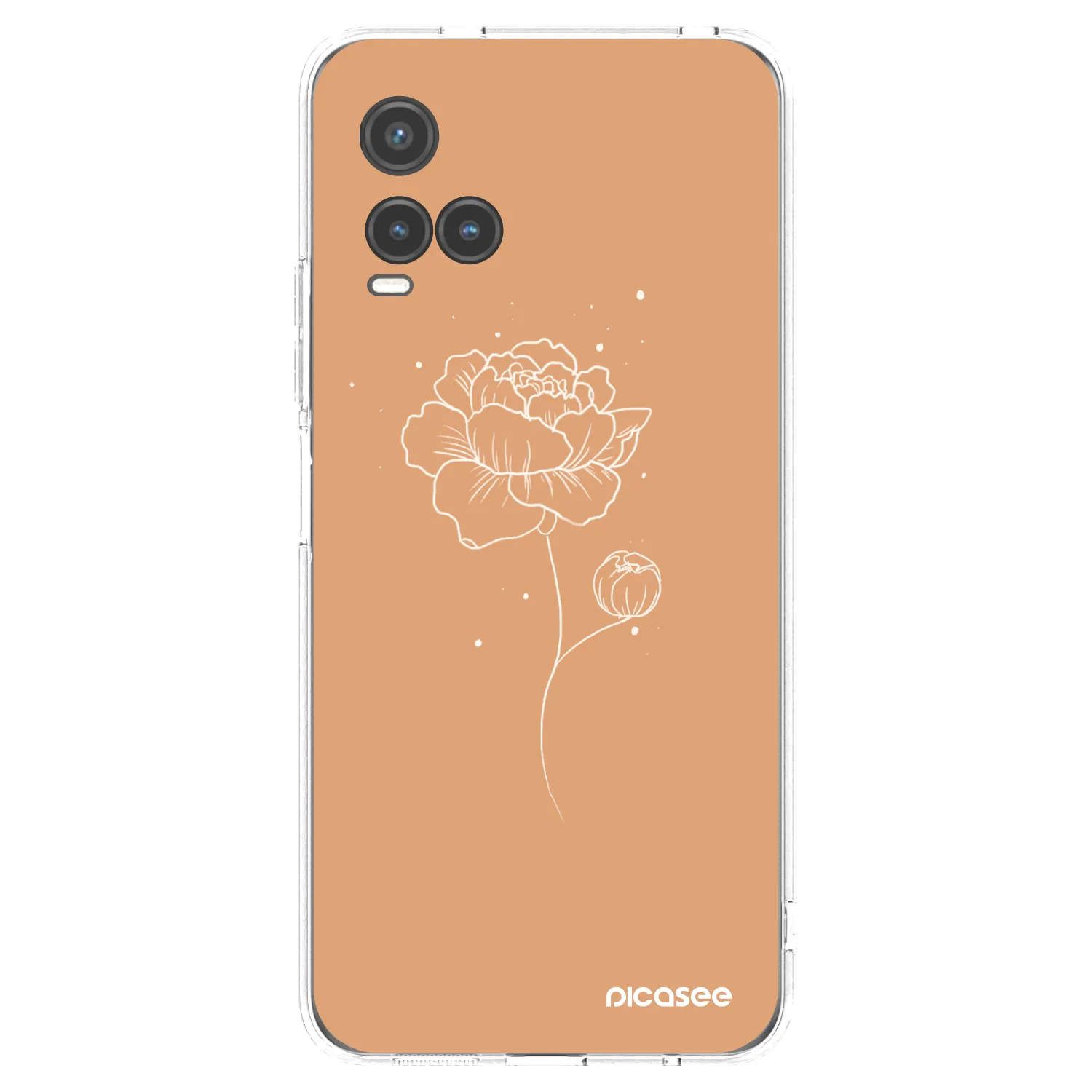 Picasee silikonový průhledný obal pro Vivo Y33s - Peonies