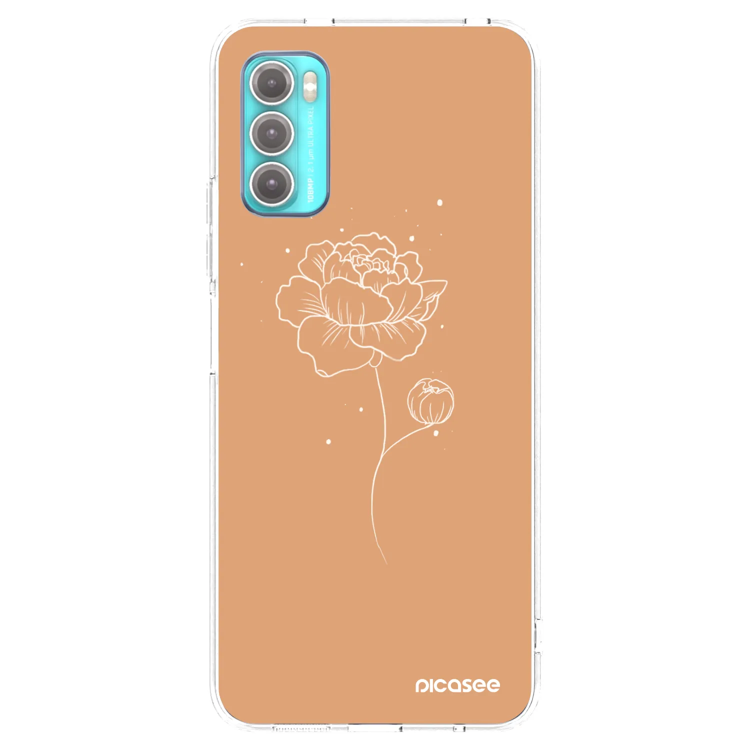 Picasee silikonový průhledný obal pro Motorola Moto G60 - Peonies