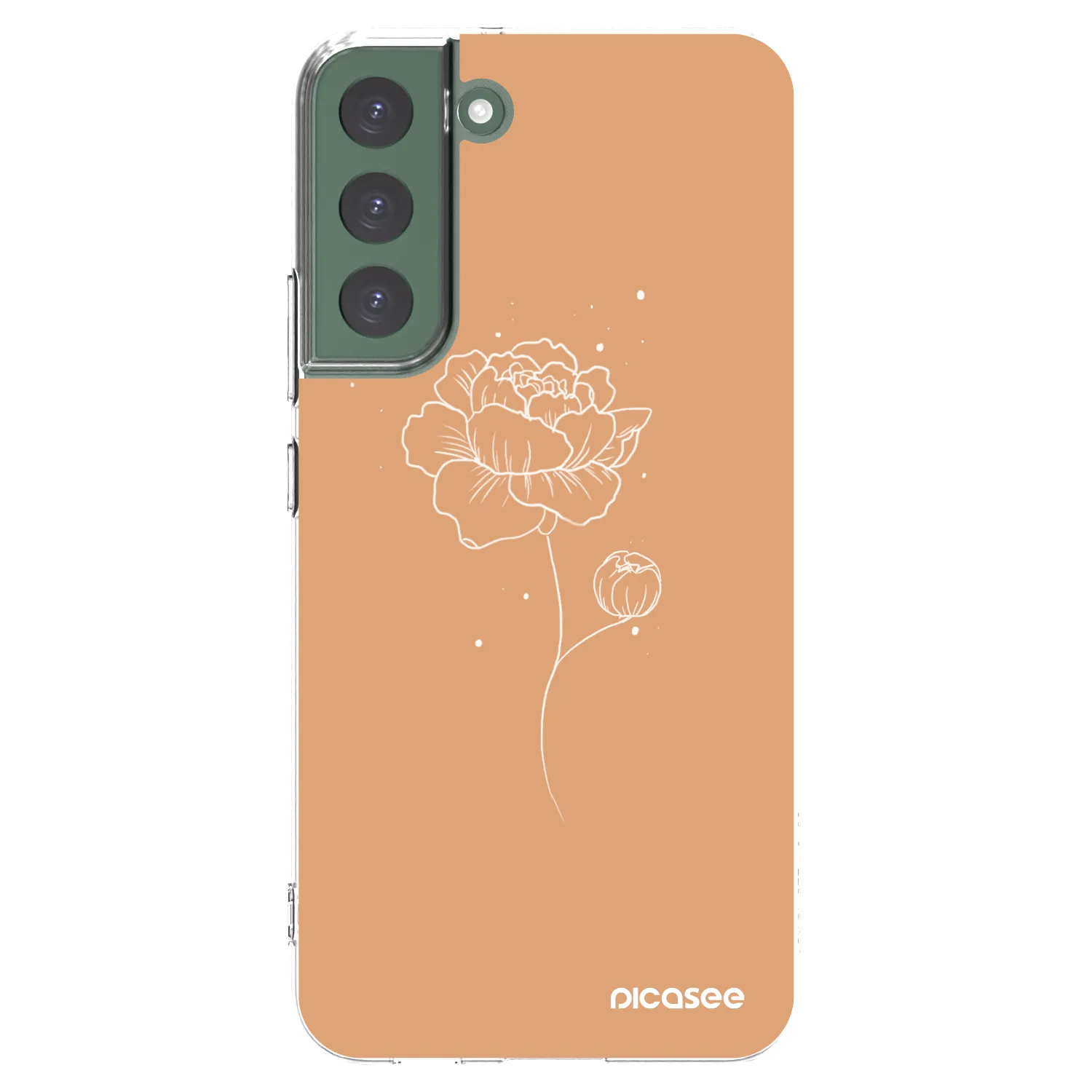 Picasee silikonový průhledný obal pro Samsung Galaxy S22+ 5G - Peonies