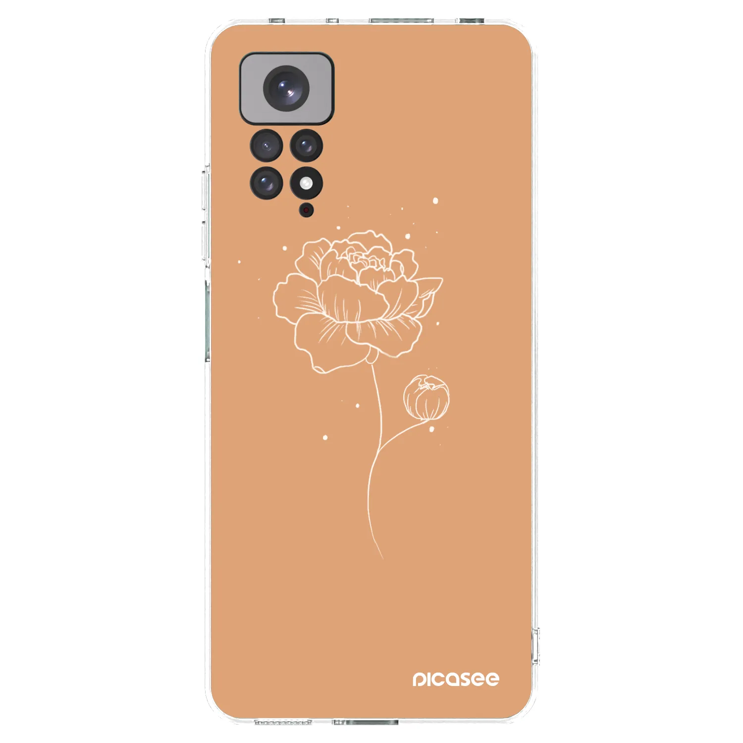 Picasee silikonový průhledný obal pro Xiaomi Redmi Note 11 - Peonies