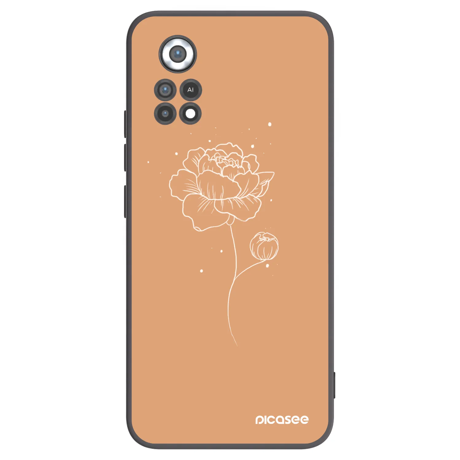 Picasee silikonový černý obal pro Xiaomi Poco X4 Pro 5G - Peonies