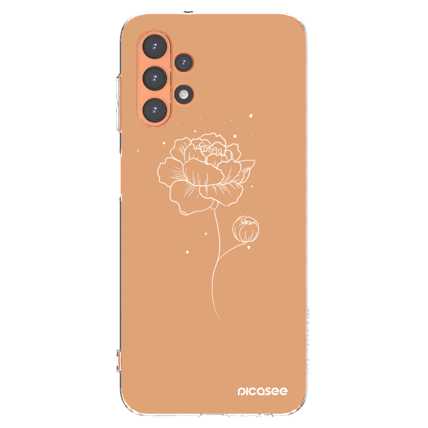 Picasee silikonový průhledný obal pro Samsung Galaxy A13 4G A135 - Peonies