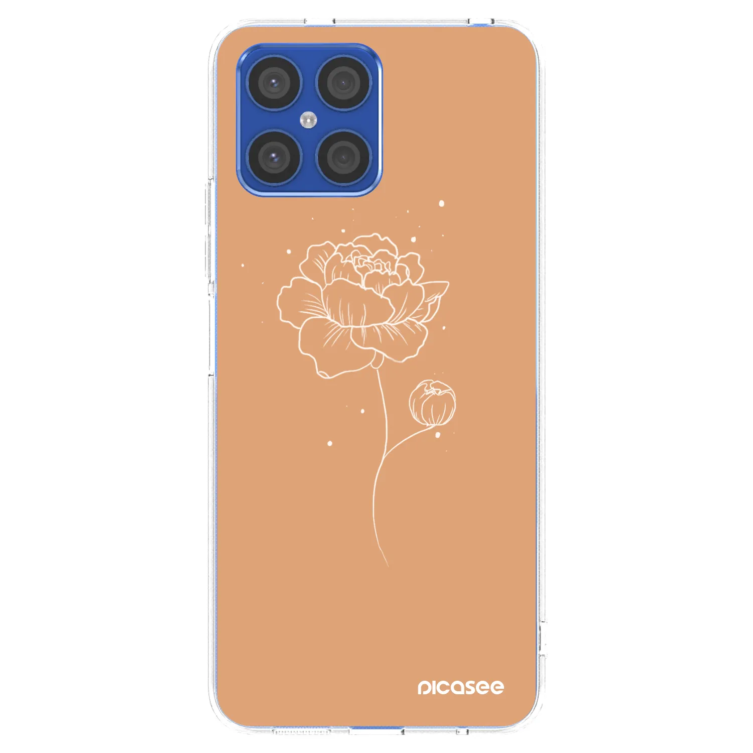 Picasee silikonový průhledný obal pro Honor X8 4G - Peonies