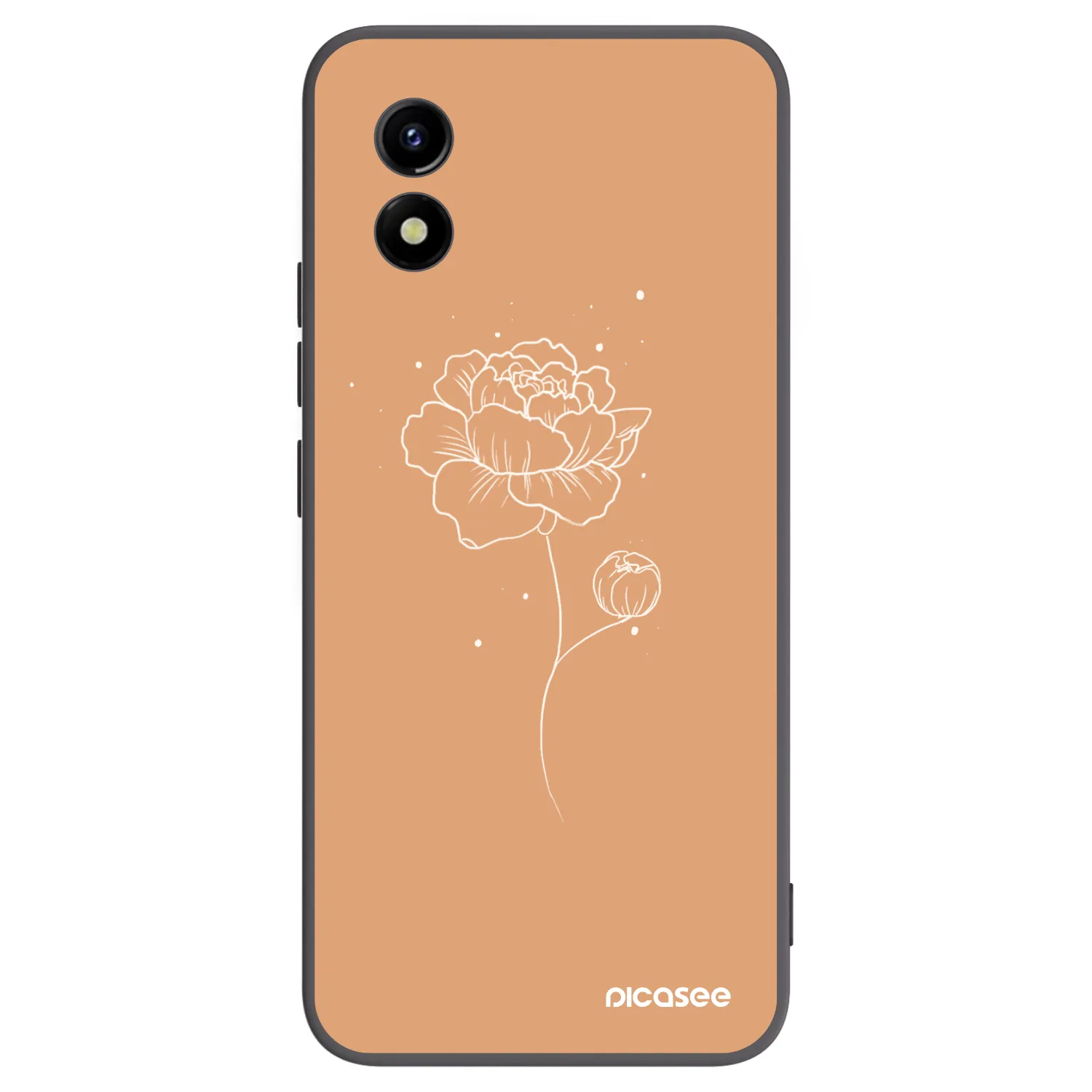 Picasee silikonový černý obal pro Vivo Y01 - Peonies