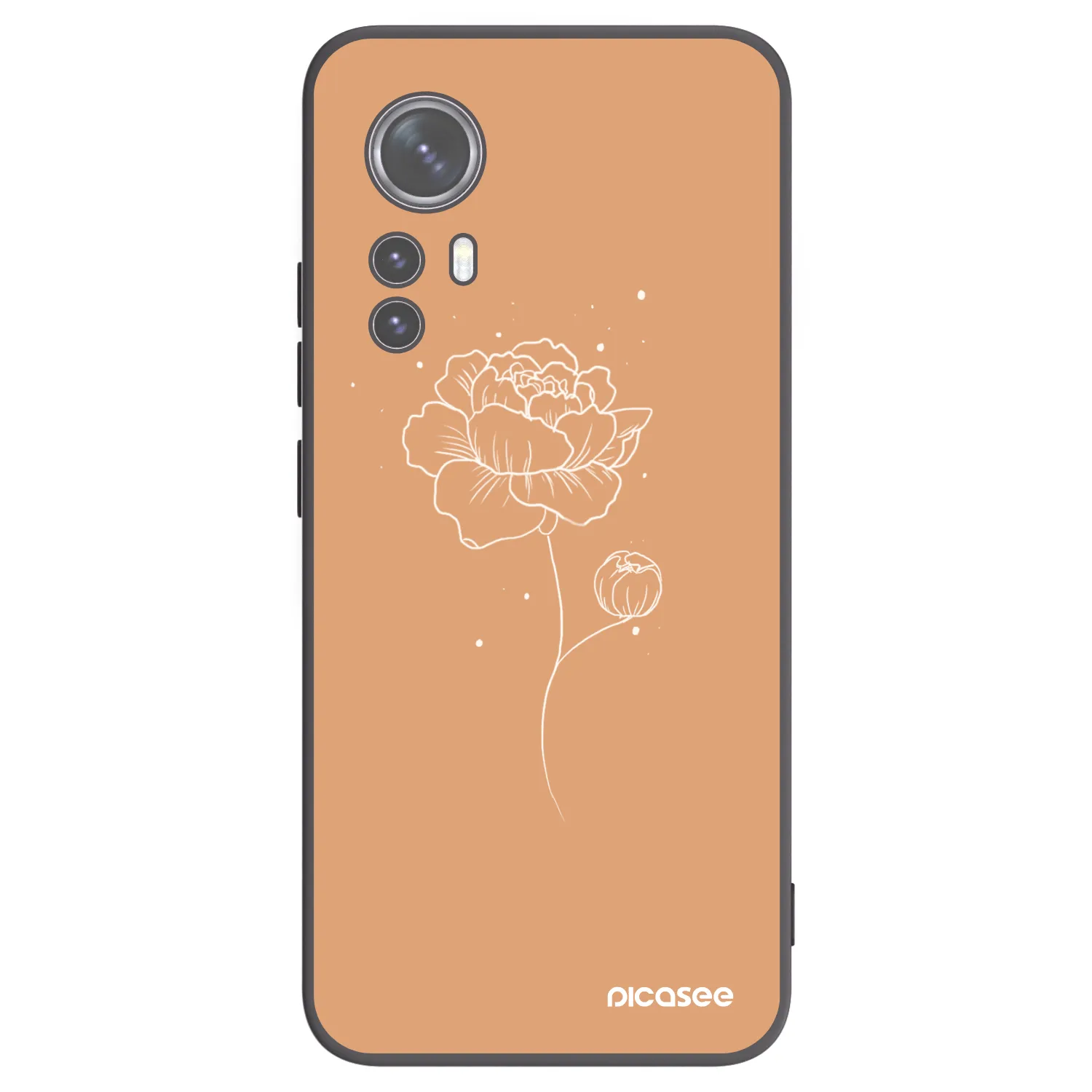Picasee silikonový černý obal pro Xiaomi 12X - Peonies