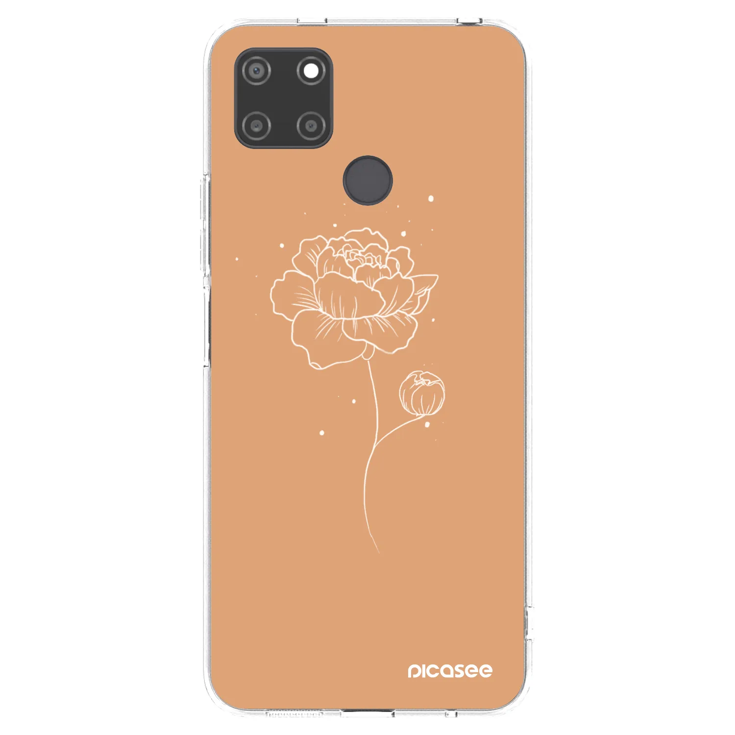 Picasee silikonový průhledný obal pro Realme C21Y - Peonies