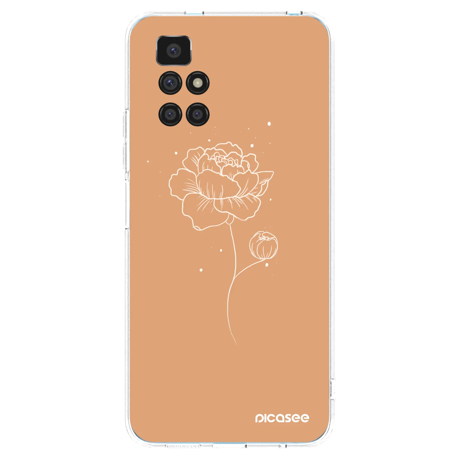 Picasee silikonový průhledný obal pro Xiaomi Redmi 10 (2022) - Peonies