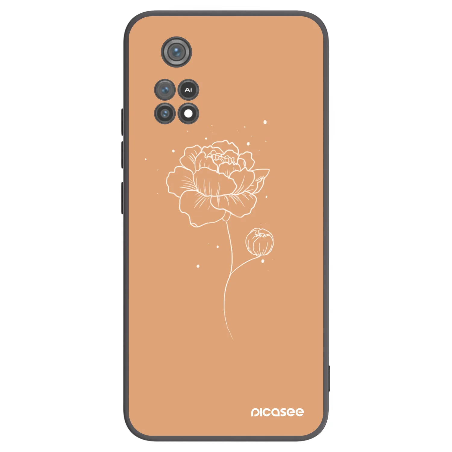 Picasee silikonový černý obal pro Xiaomi Poco M4 Pro - Peonies