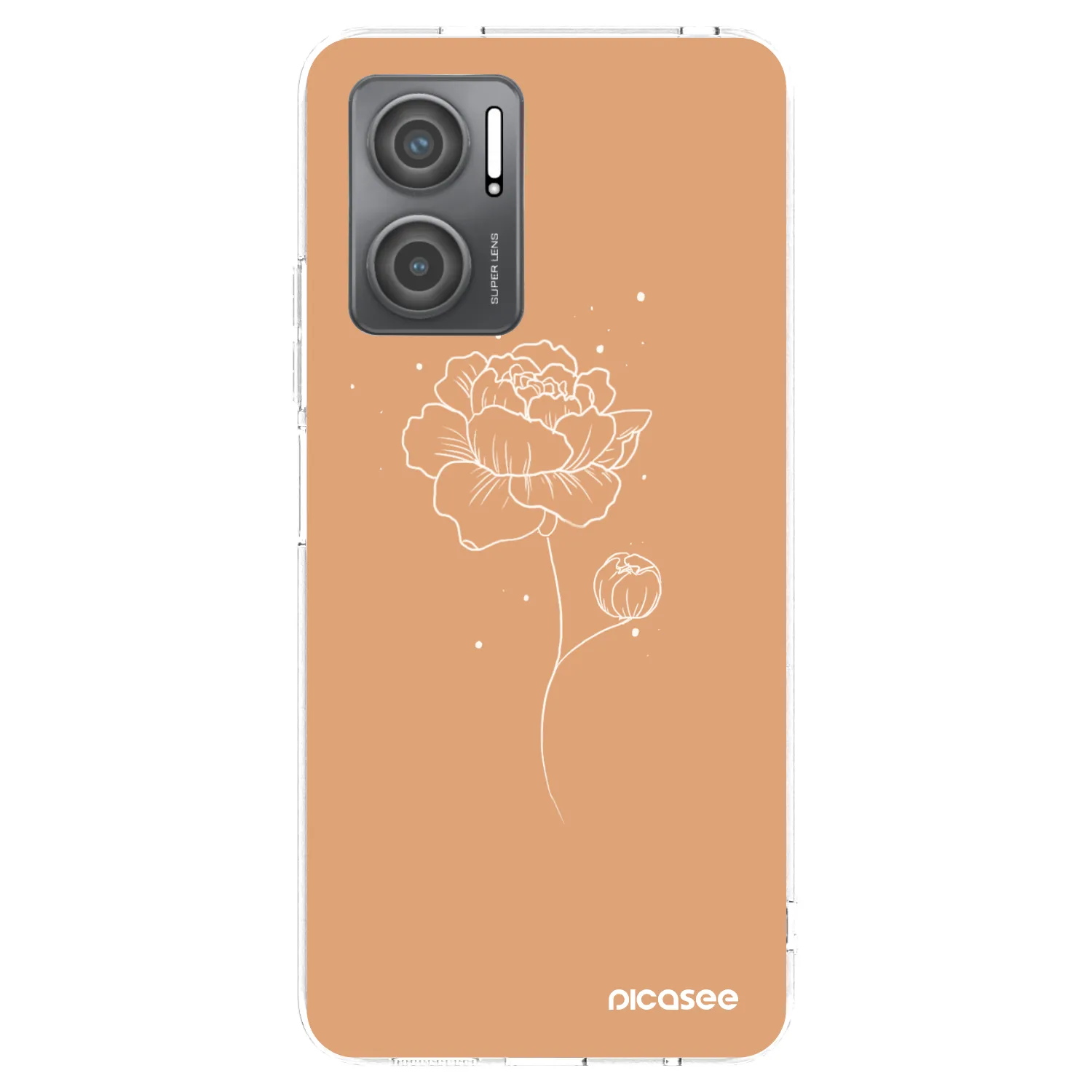 Picasee silikonový průhledný obal pro Xiaomi Redmi 10 5G - Peonies