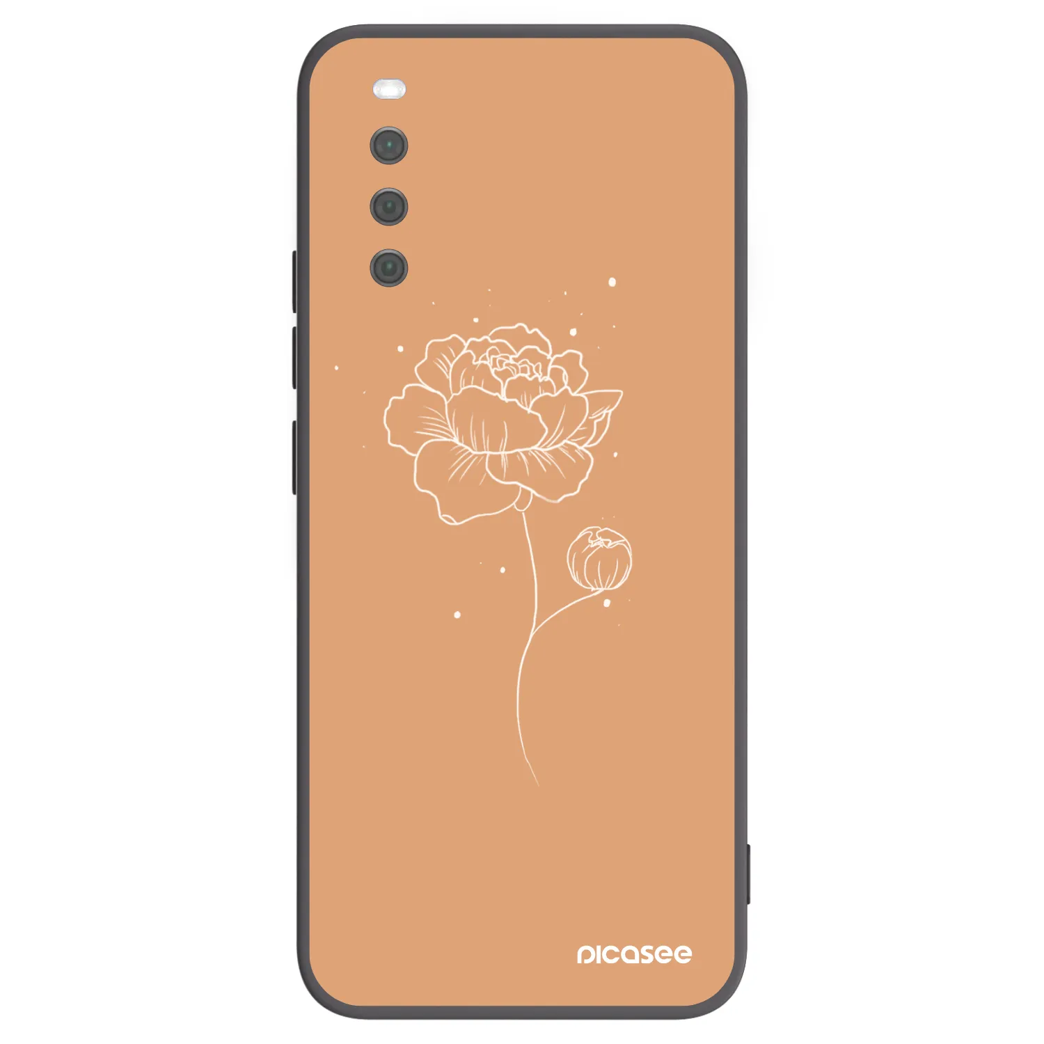 Picasee silikonový černý obal pro Sony Xperia 10 III - Peonies