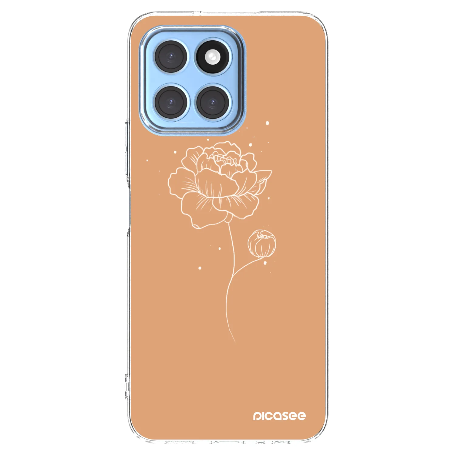 Picasee silikonový průhledný obal pro Honor X8 5G - Peonies