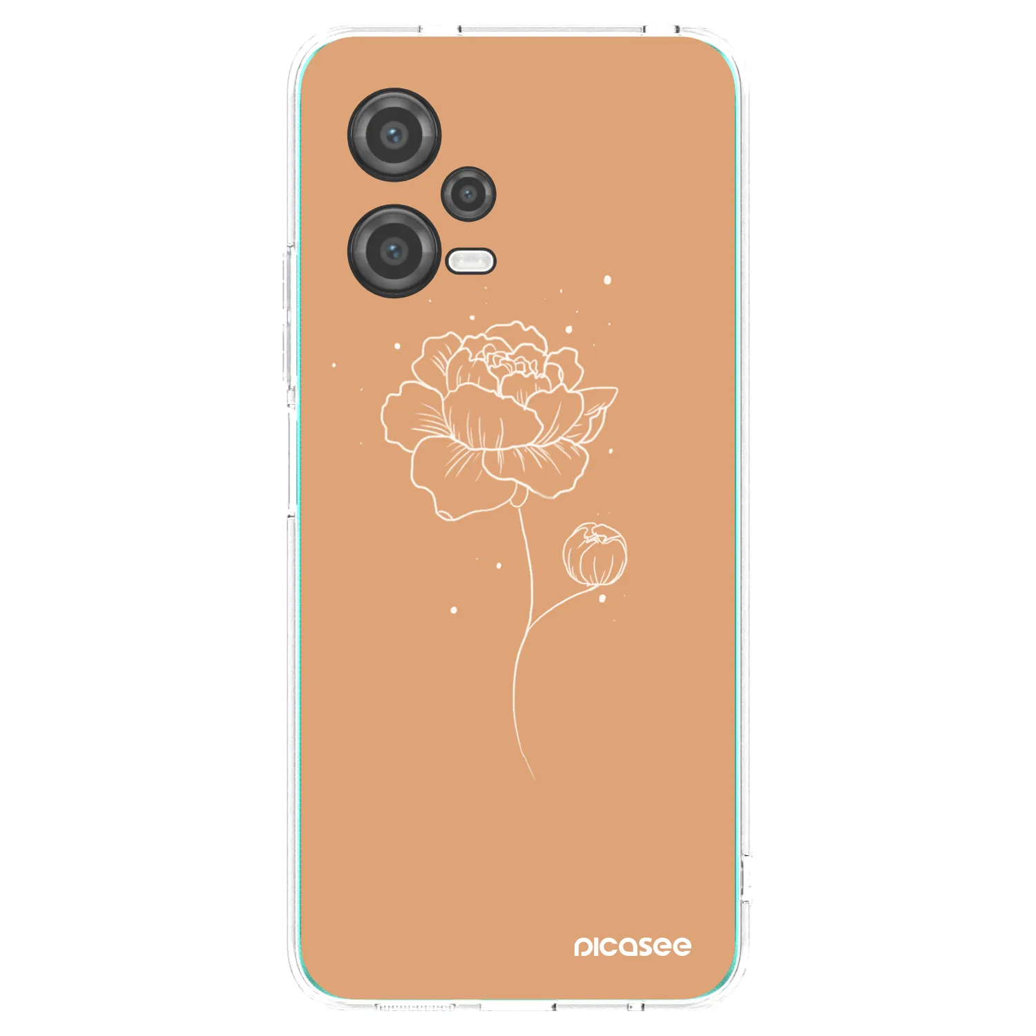Picasee silikonový průhledný obal pro Xiaomi Poco X5 - Peonies