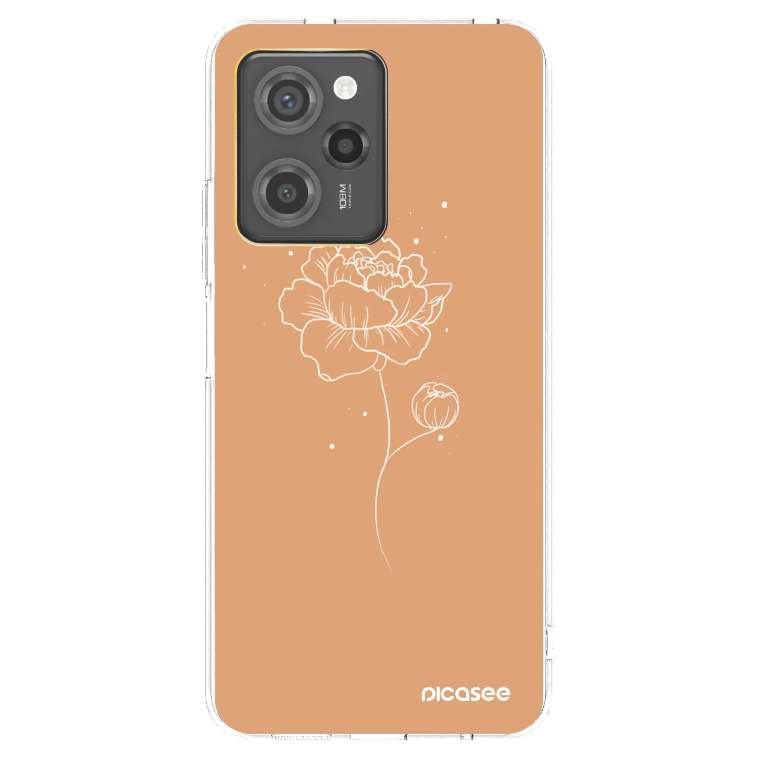 Picasee silikonový průhledný obal pro Xiaomi Poco X5 Pro - Peonies