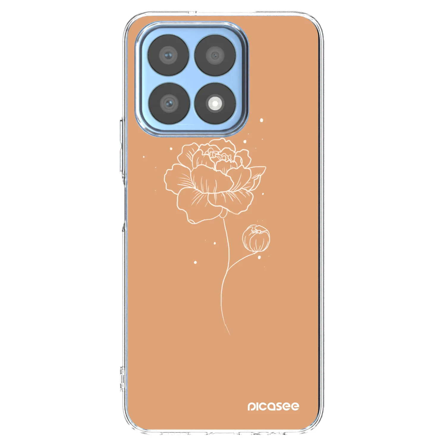 Picasee silikonový průhledný obal pro Honor X8a - Peonies