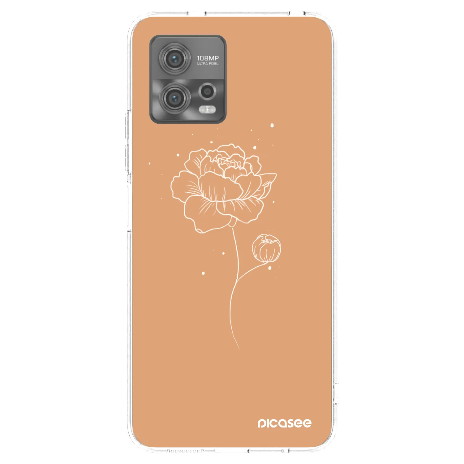 Picasee silikonový průhledný obal pro Motorola Moto G72 - Peonies