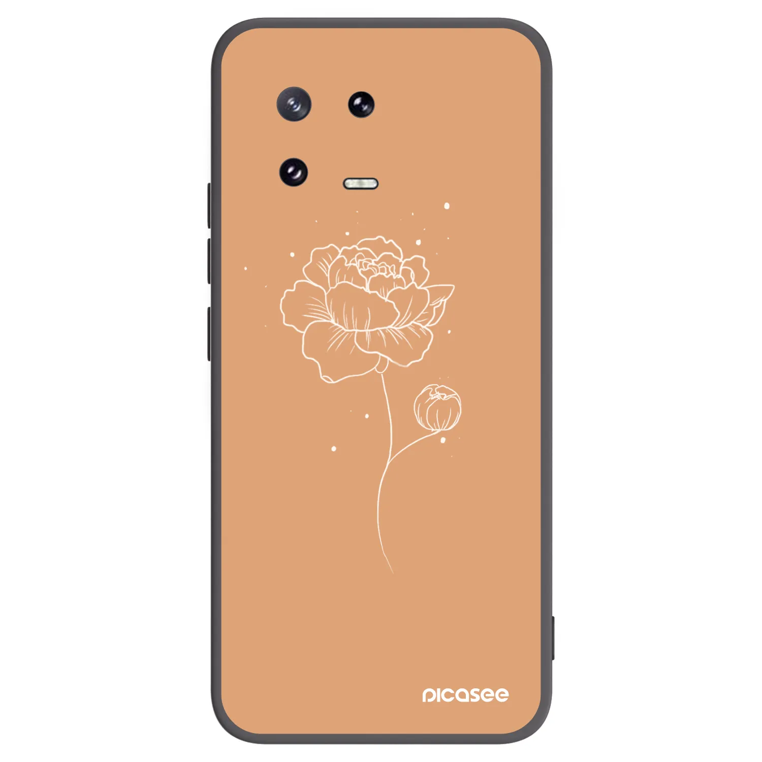 Picasee silikonový černý obal pro Xiaomi 13 Pro - Peonies