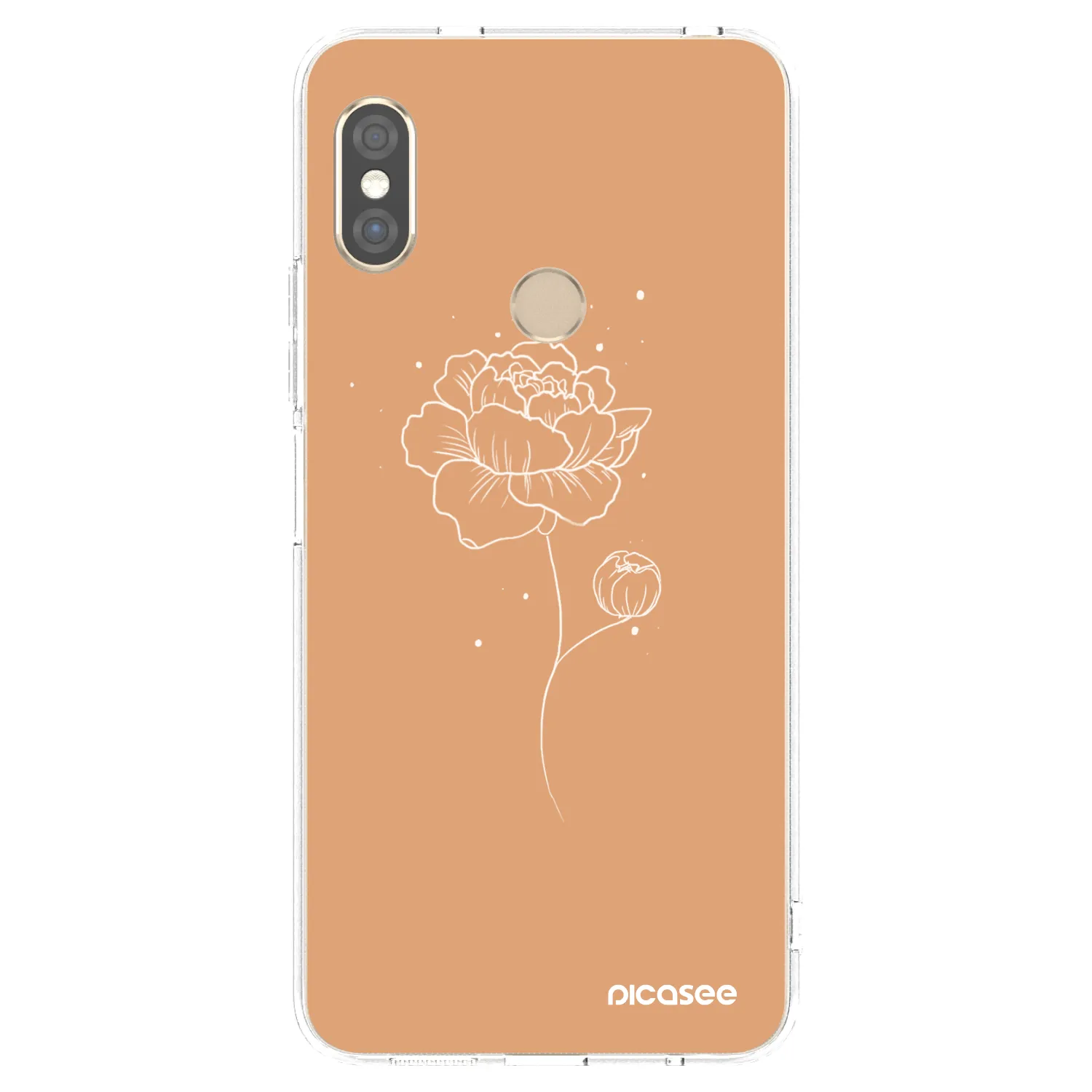 Picasee silikonový průhledný obal pro Xiaomi Redmi Note 5 Global - Peonies