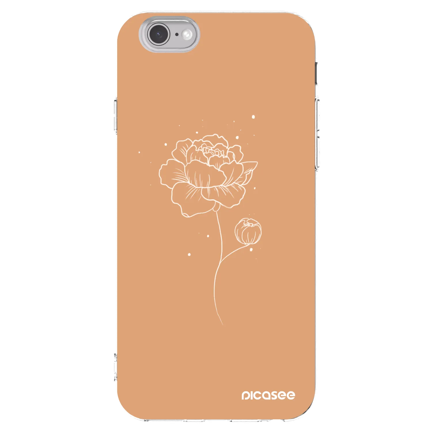 Picasee silikonový průhledný obal pro Apple iPhone 6/6S - Peonies