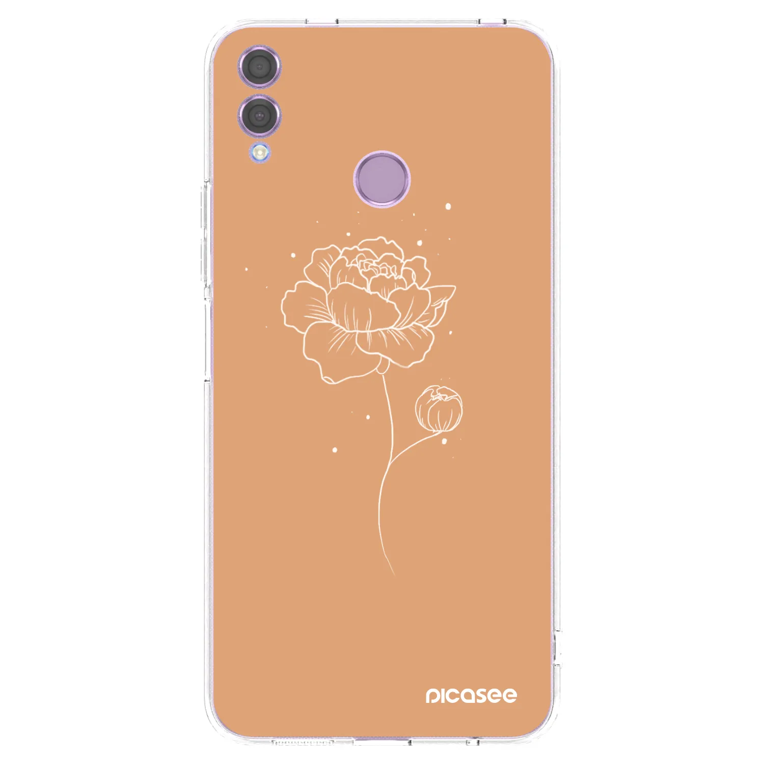 Picasee silikonový průhledný obal pro Honor 8X - Peonies