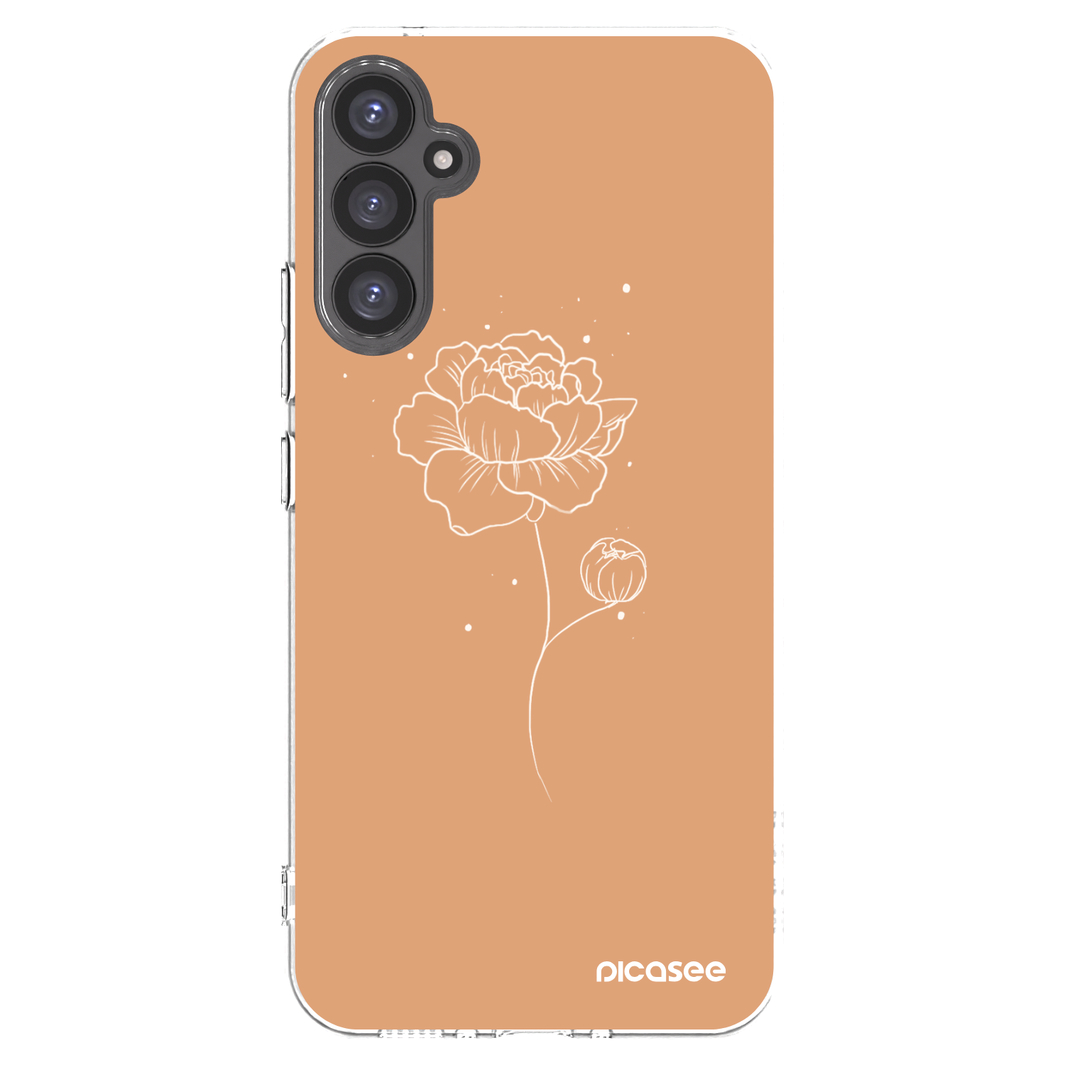 Picasee silikonový průhledný obal pro Samsung Galaxy A34 5G A346B - Peonies