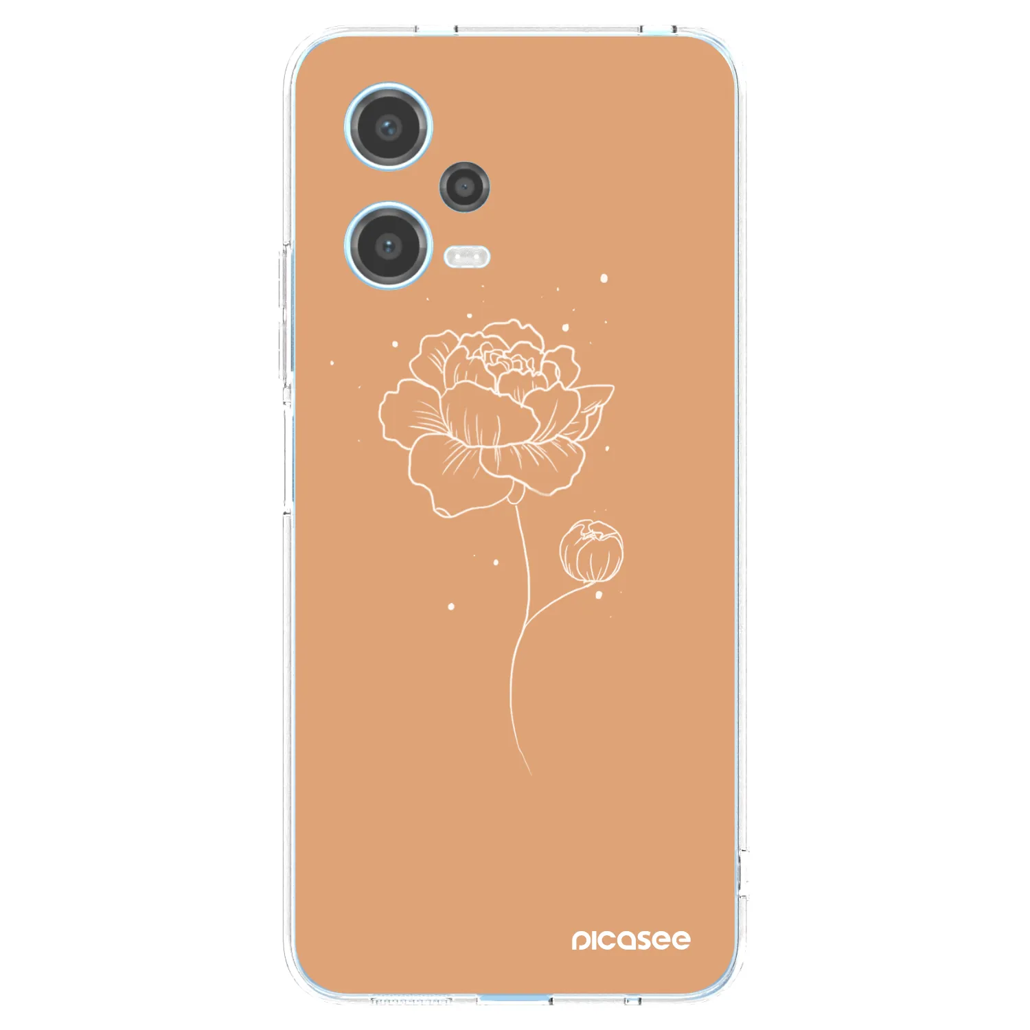 Picasee silikonový průhledný obal pro Xiaomi Redmi Note 12 5G - Peonies