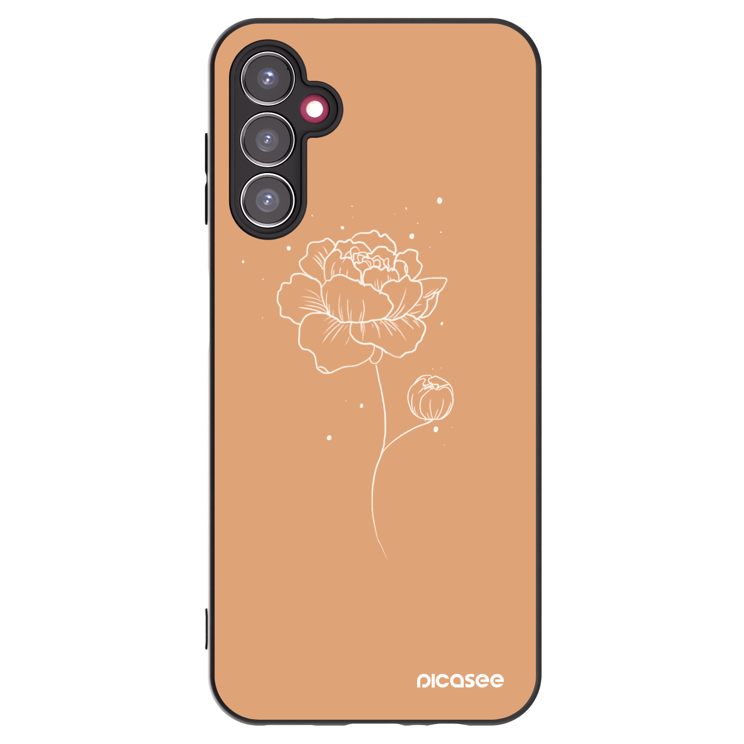 Picasee silikonový černý obal pro Samsung Galaxy A14 5G A146P - Peonies