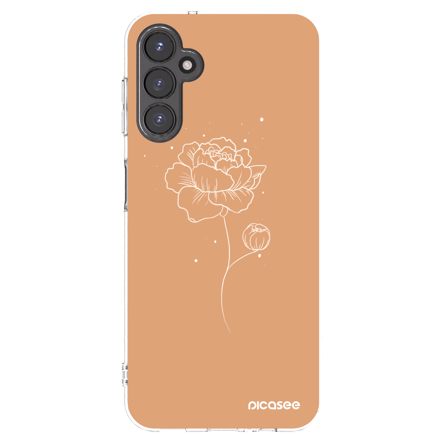 Picasee silikonový průhledný obal pro Samsung Galaxy A14 5G A146P - Peonies