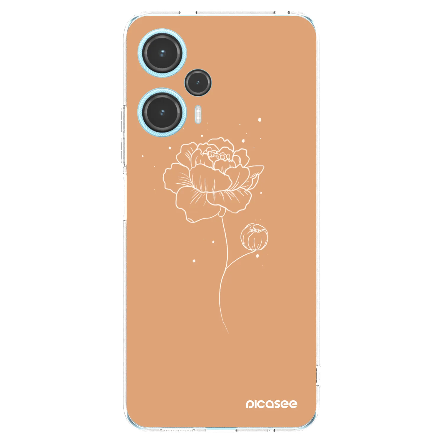 Picasee silikonový průhledný obal pro Xiaomi Poco F5 - Peonies