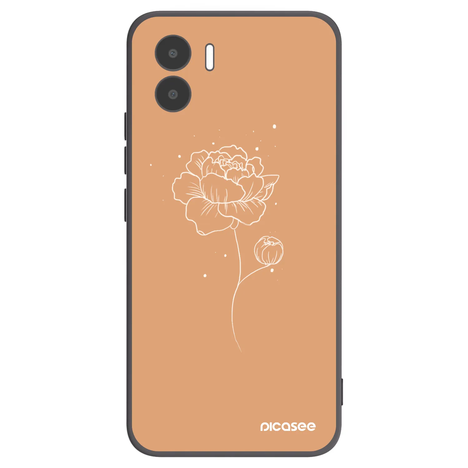 Picasee silikonový černý obal pro Xiaomi Redmi A2 - Peonies