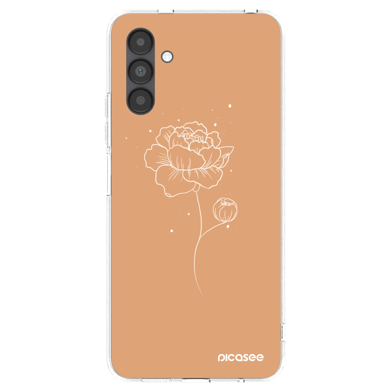 Picasee silikonový průhledný obal pro Samsung Galaxy A04s A047F - Peonies
