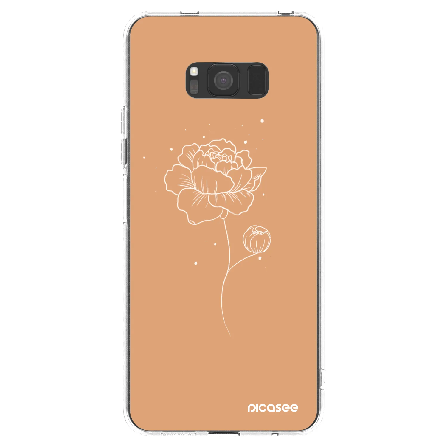 Picasee silikonový průhledný obal pro Samsung Galaxy S8 G950F - Peonies