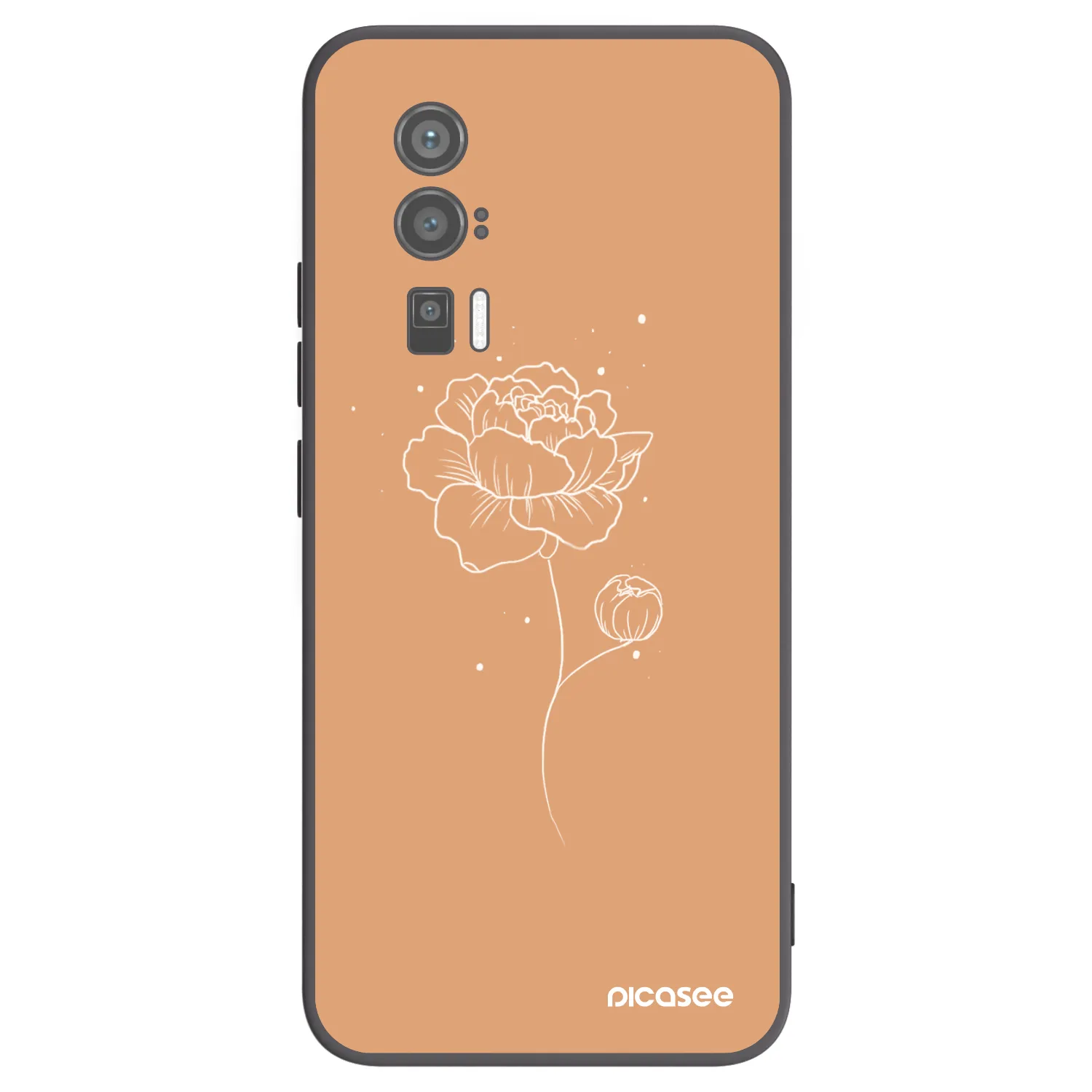Picasee silikonový černý obal pro Xiaomi Poco F5 Pro 5G - Peonies