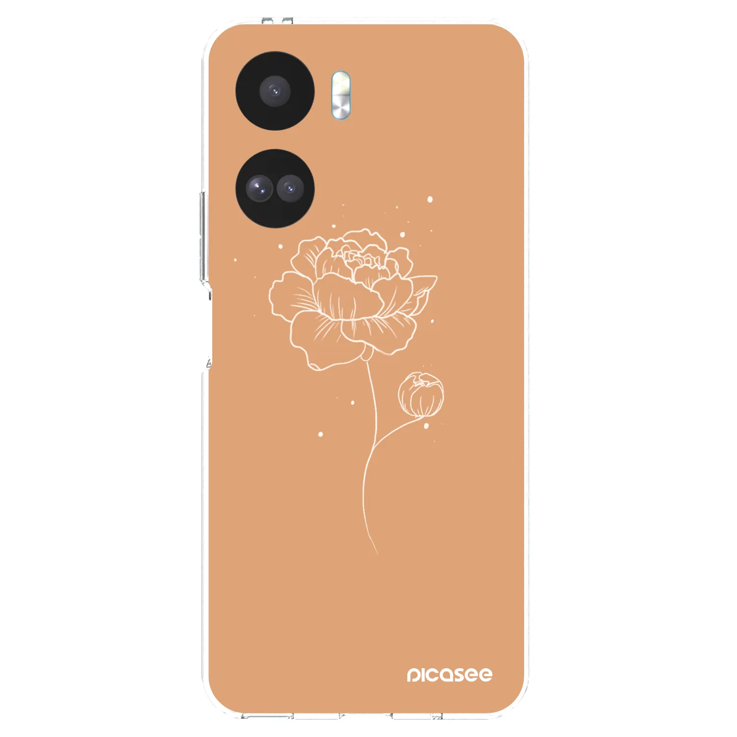 Picasee silikonový průhledný obal pro Honor 90 Lite 5G - Peonies
