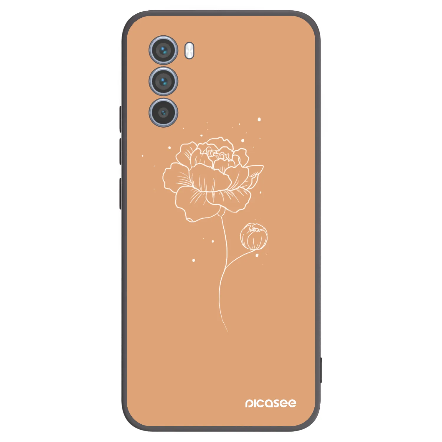 Picasee silikonový černý obal pro Motorola Moto G62 - Peonies