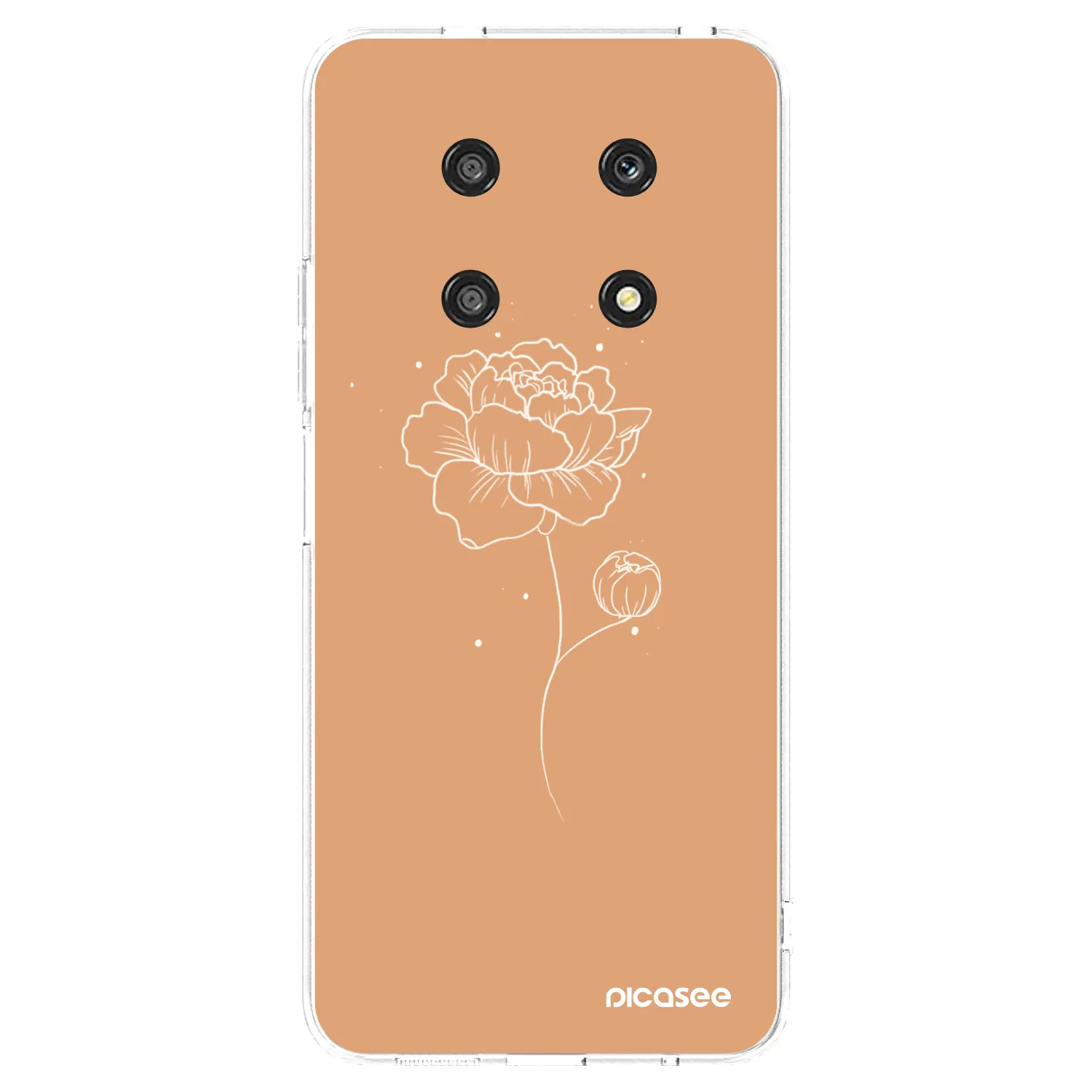 Picasee silikonový průhledný obal pro Honor Magic4 Lite 5G - Peonies