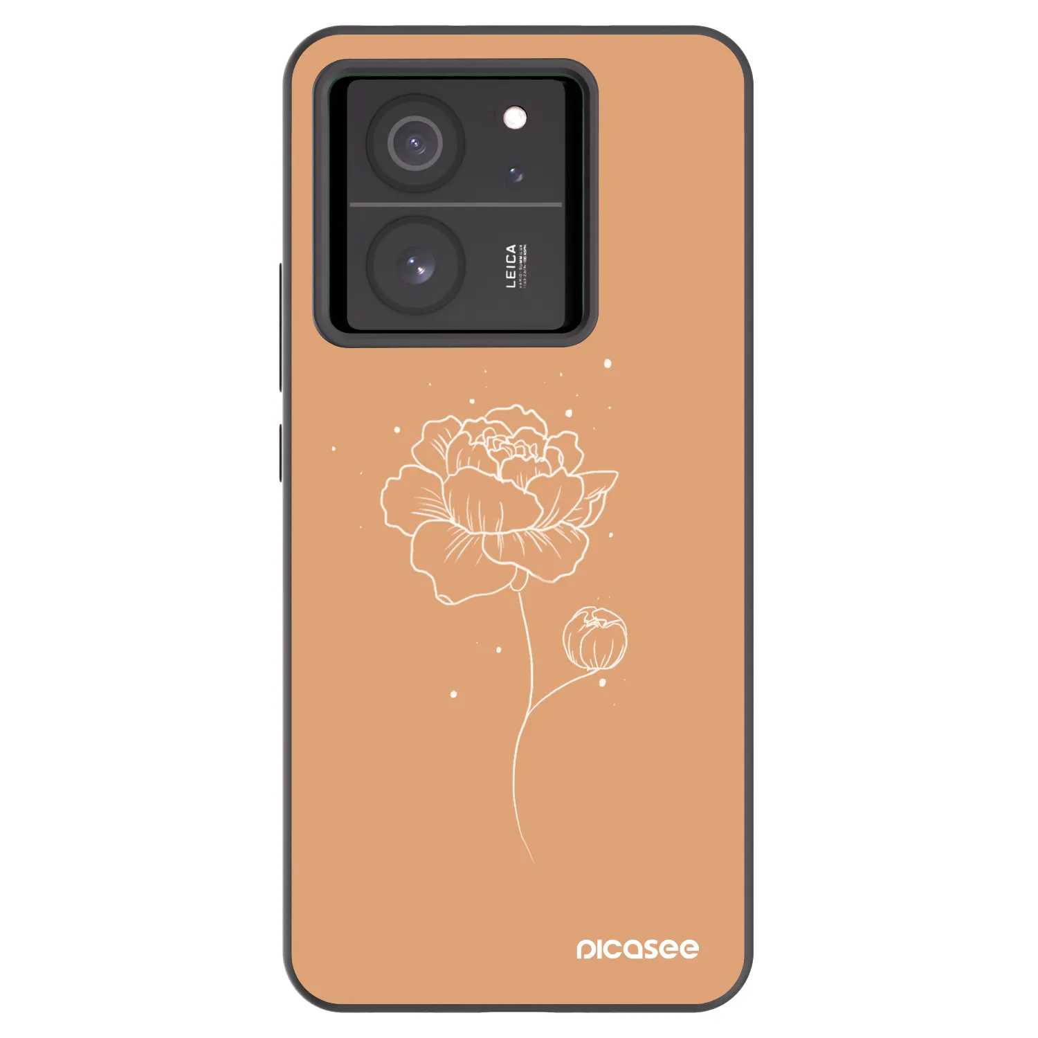 Picasee silikonový černý obal pro Xiaomi 13T - Peonies