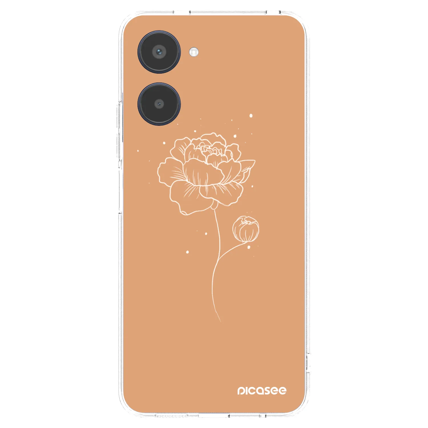 Picasee silikonový průhledný obal pro Realme 10 4G - Peonies