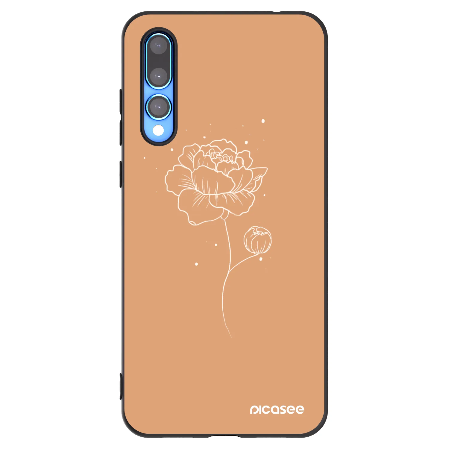 Picasee silikonový černý obal pro Huawei P20 Pro - Peonies