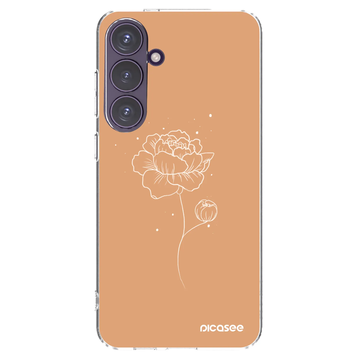 Picasee silikonový průhledný obal pro Samsung Galaxy S24+ S926B 5G - Peonies