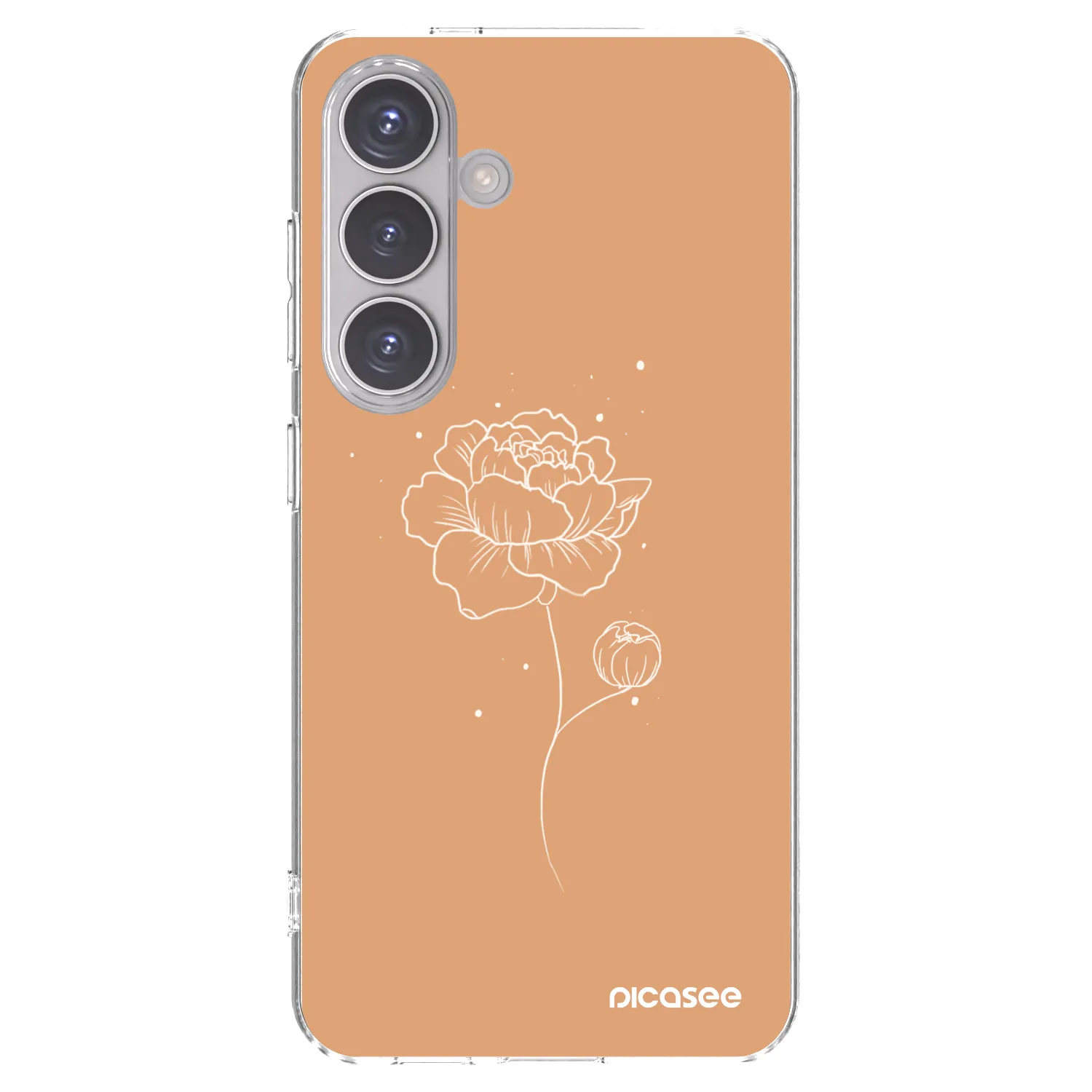 Picasee silikonový průhledný obal pro Samsung Galaxy S24 S921B 5G - Peonies